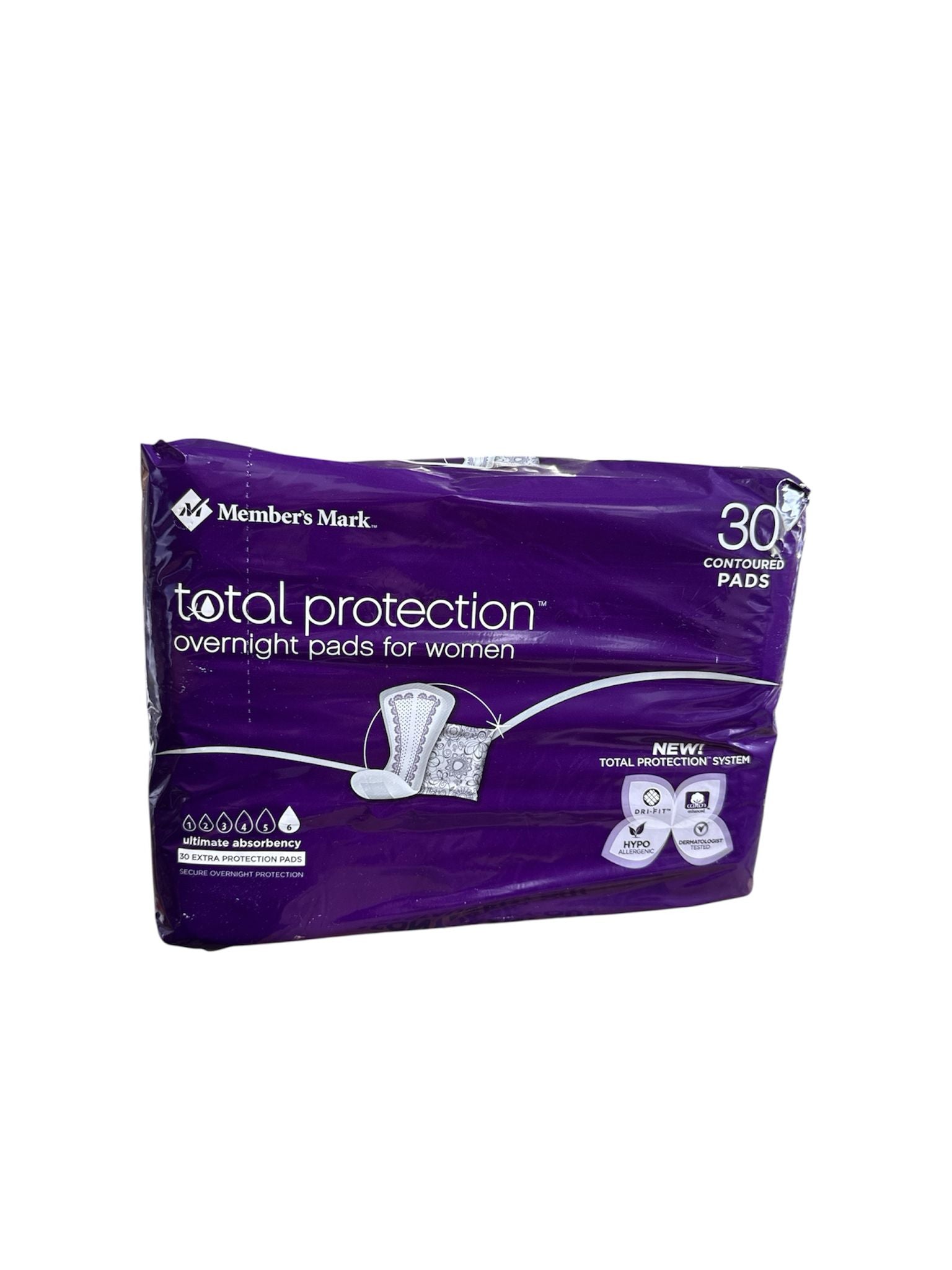 Member's Mark Overnight Pad for Women (30 Ct.) - Bellso